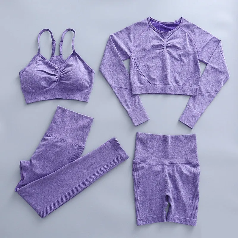 2 Pieces Yoga Set Sexy Cutout Crop Top Short Sets Womens Outfits Sports Bra Leggings Fitness Jumpsuit Workout Clothes For Women