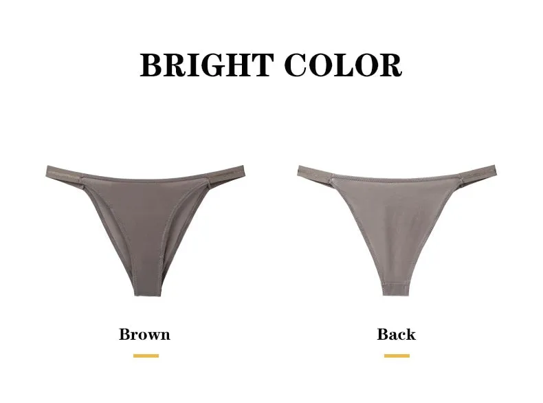 3 Pack Thongs Panties Bikini G-String Seamless Underwear Low Waist Briefs Underpants Lingerie