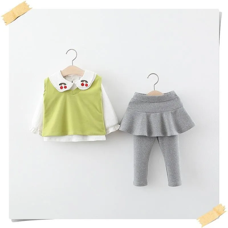 3-piece Vest & Shirt & Pants for Toddler Girl