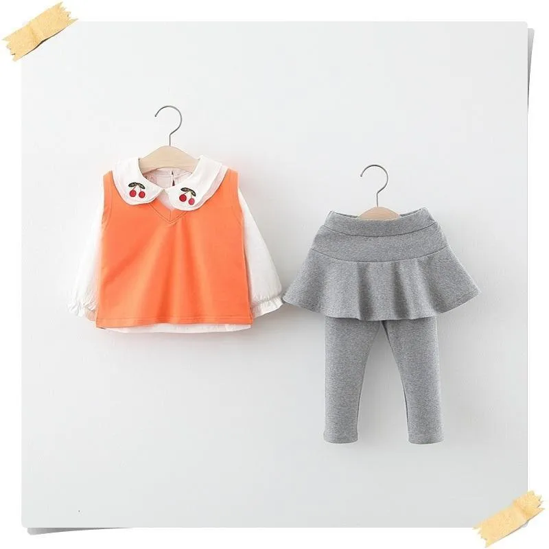 3-piece Vest & Shirt & Pants for Toddler Girl