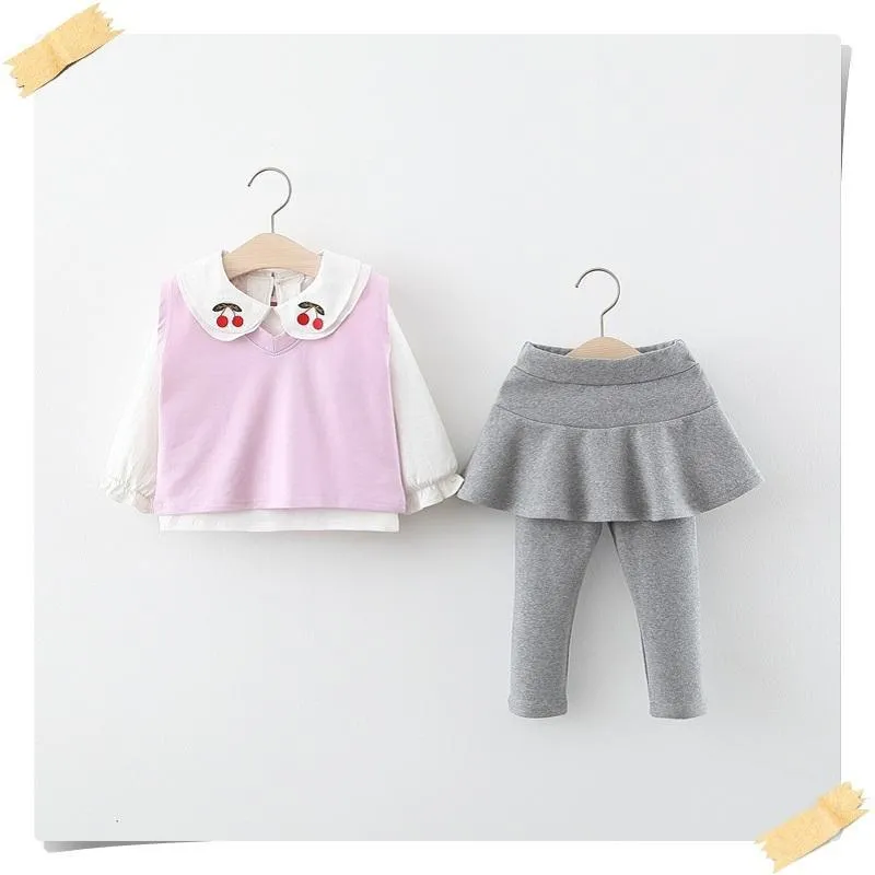 3-piece Vest & Shirt & Pants for Toddler Girl