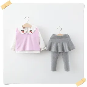 3-piece Vest & Shirt & Pants for Toddler Girl