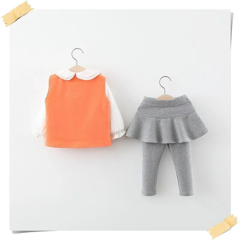 3-piece Vest & Shirt & Pants for Toddler Girl