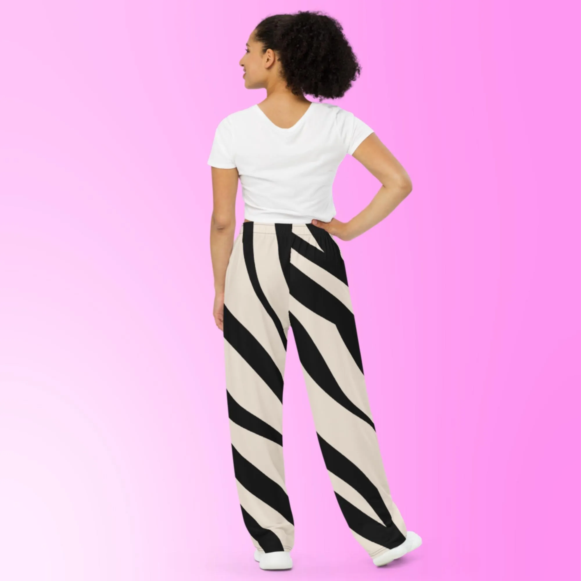 All-over print unisex wide-leg pants