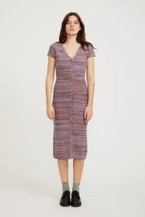 Amaly Dress Purple Tan