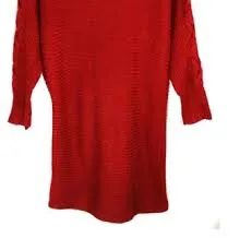 American Rag Juniors'' Lace-Up Tunic Sweater Red