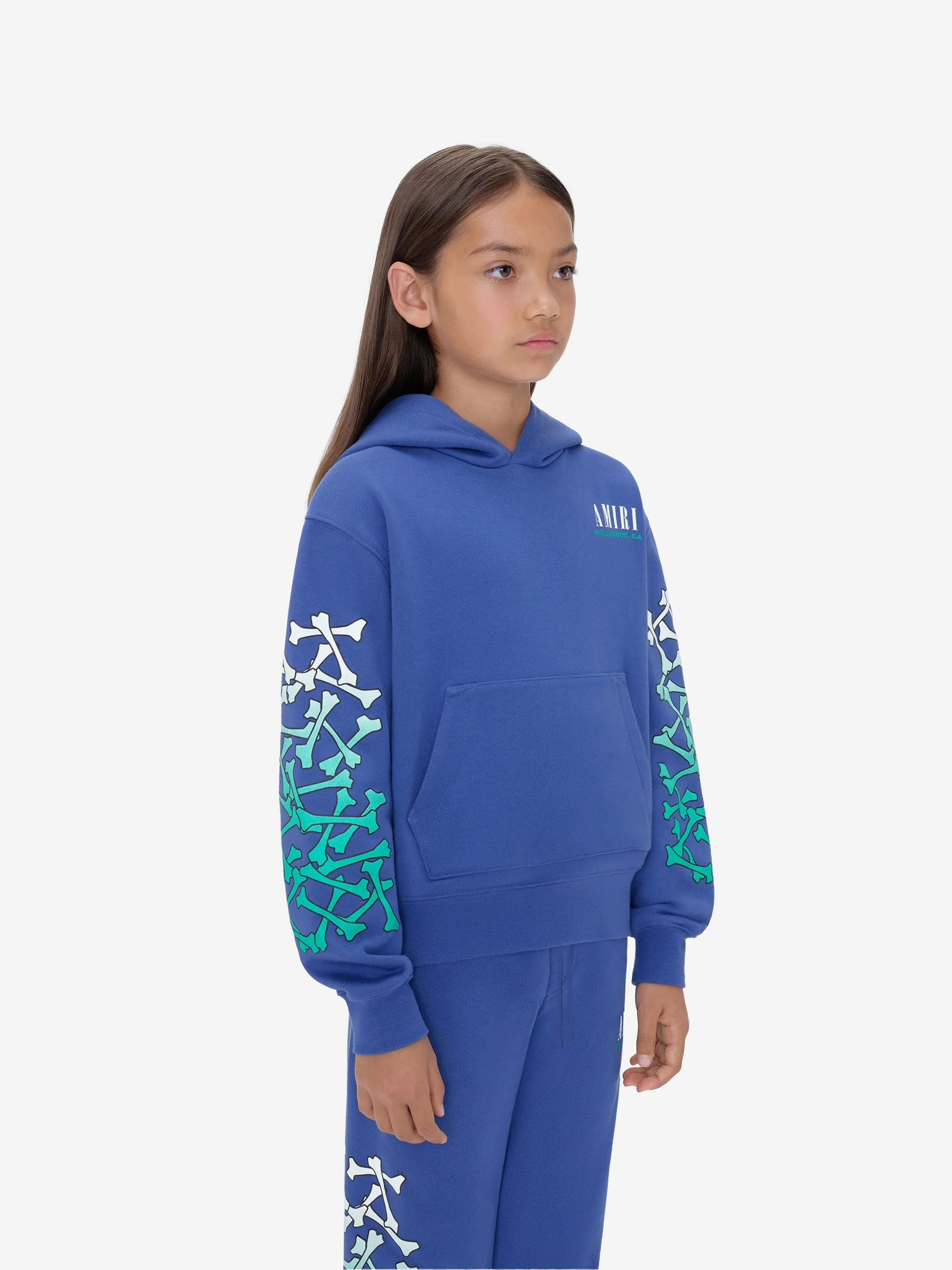 Amiri Kids Bones Hoodie in Blue