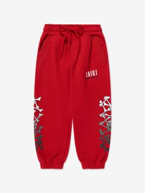 Amiri Kids Bones Joggers in Red