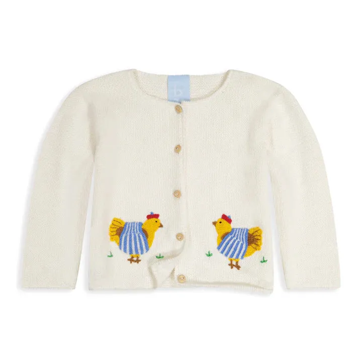 Applique French Hen Cardigan