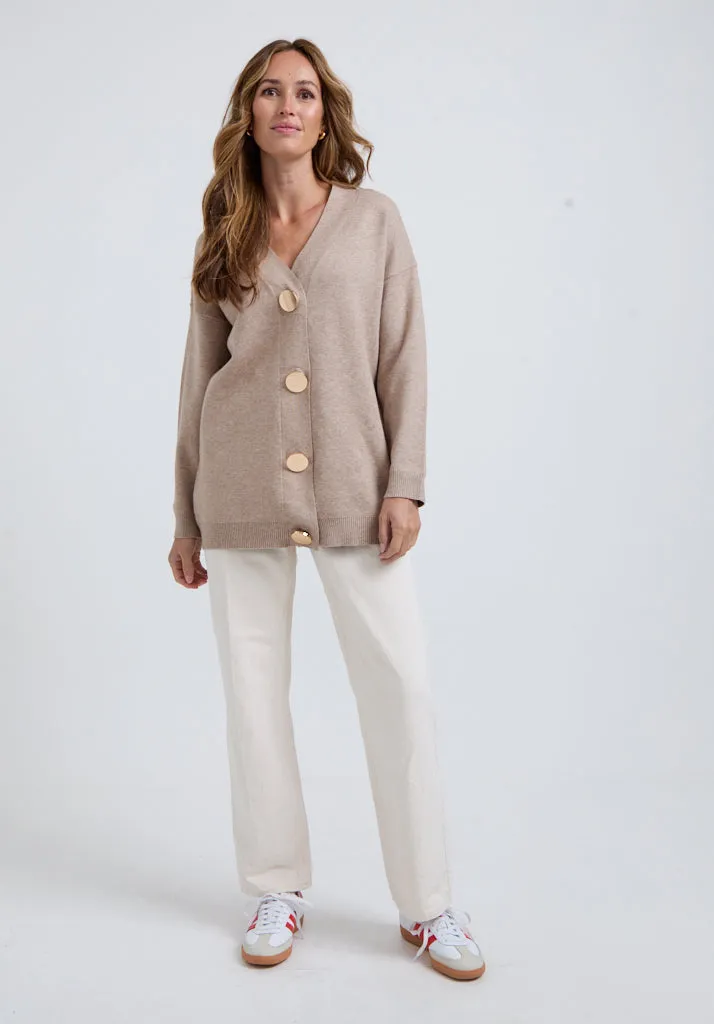 Audrey Oversized Cardigan In Cream