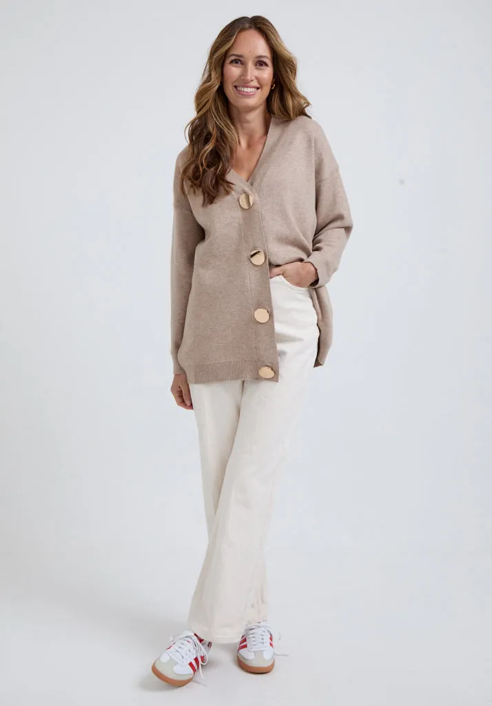 Audrey Oversized Cardigan In Cream