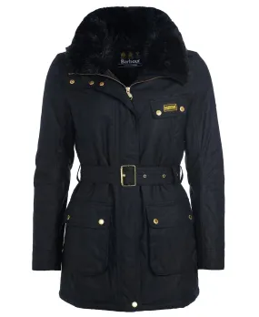 Barbour Women's International Charade Wax Jacket - Black