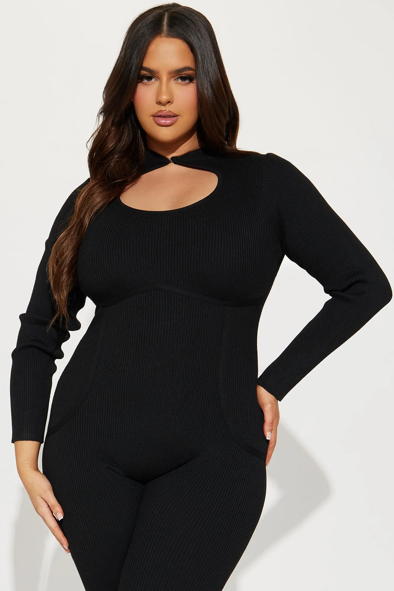 Before I Go Sweater Jumpsuit - Black