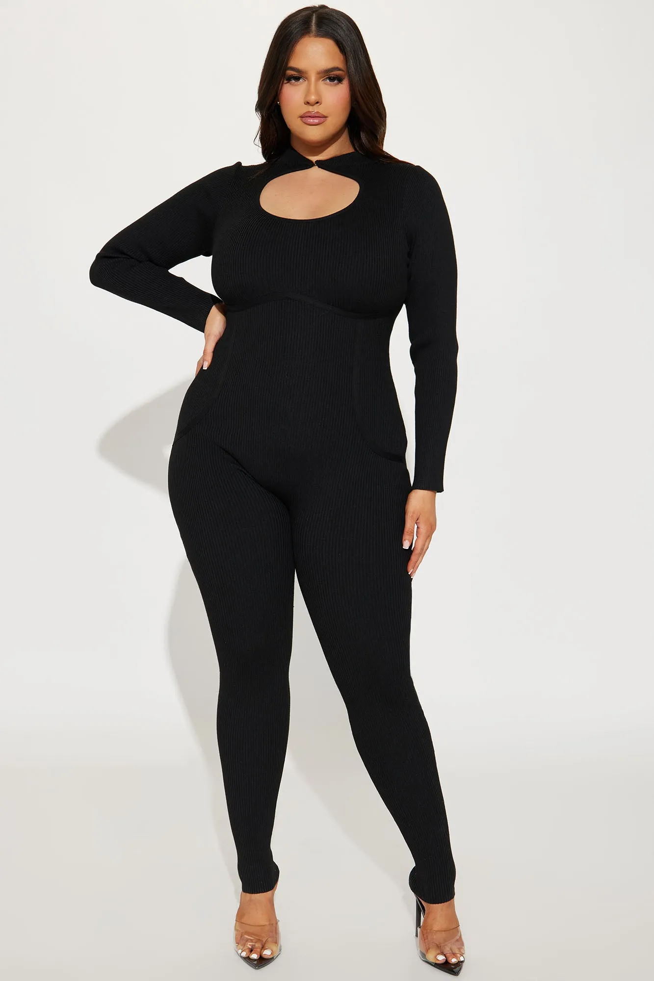 Before I Go Sweater Jumpsuit - Black