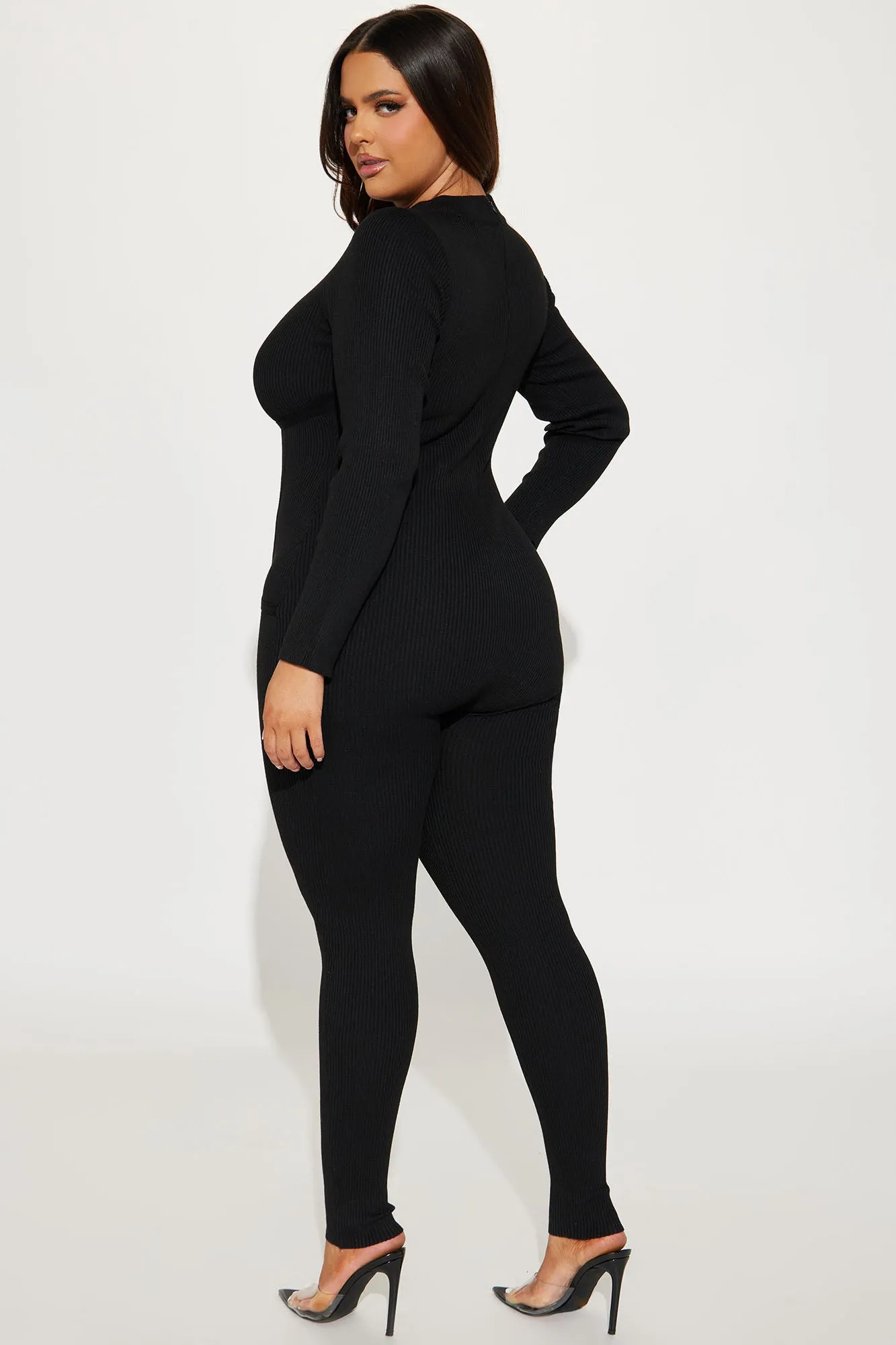 Before I Go Sweater Jumpsuit - Black