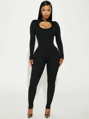 Before I Go Sweater Jumpsuit - Black