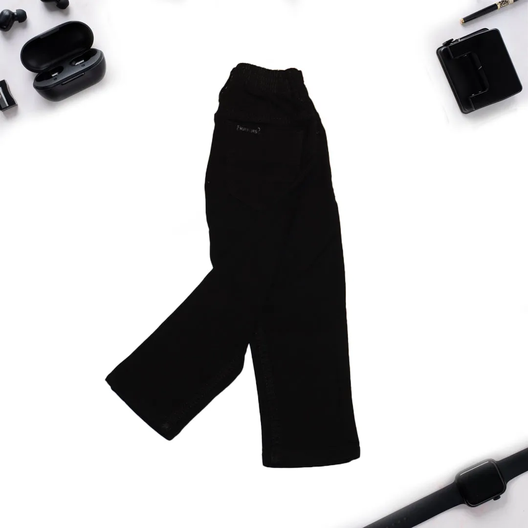 Black Solid Pants for Boys