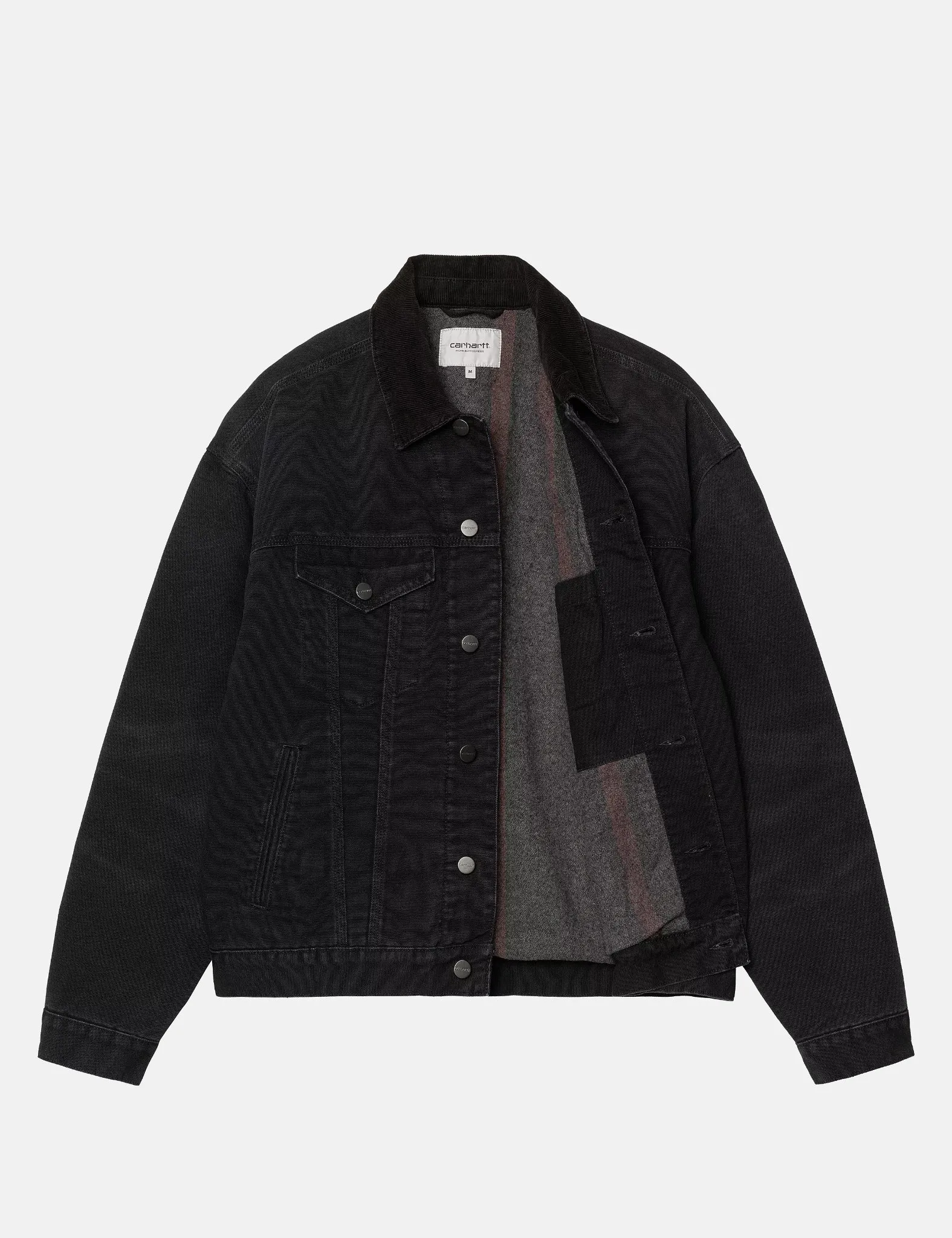 Carhartt WIP Dayton Trucker Jacket - Black Stone Canvas