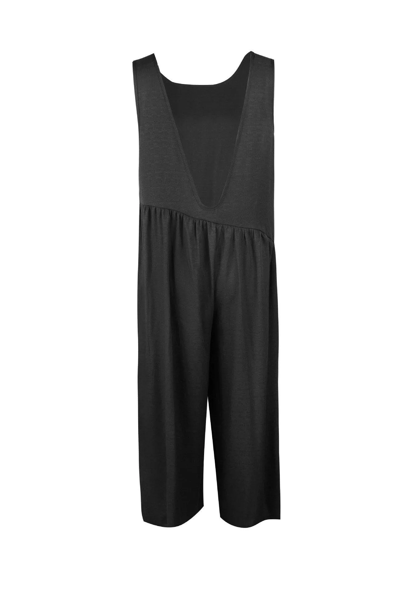 Casual Vest Wide Leg Jumpsuit - Armygreen