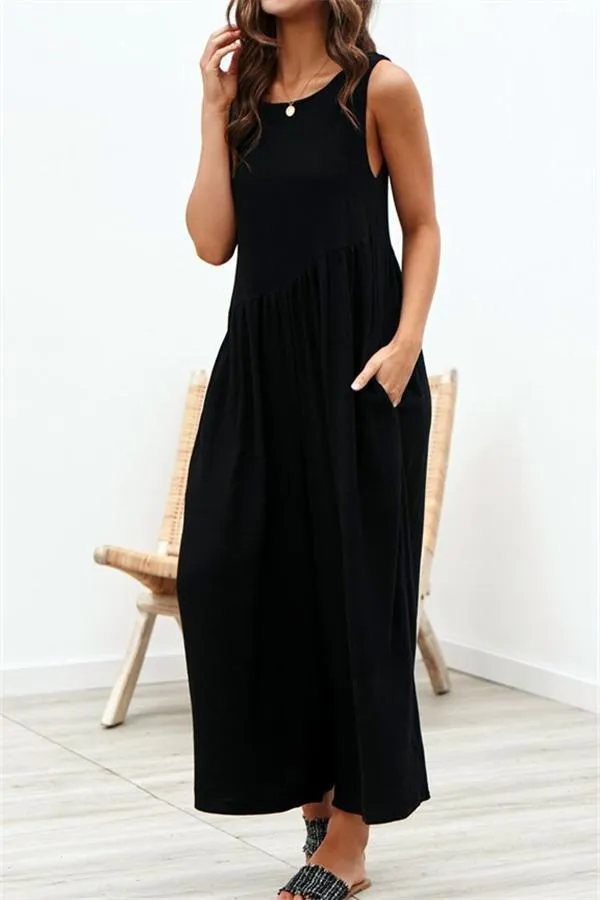 Casual Vest Wide Leg Jumpsuit - Armygreen