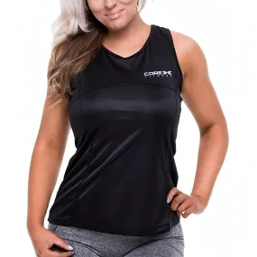 CoreX Fitness Womens Training Vest Tank Top - Black