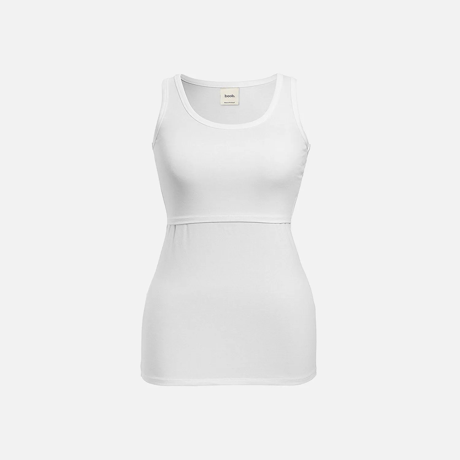 Cotton Maternity Classic Tank Top - White