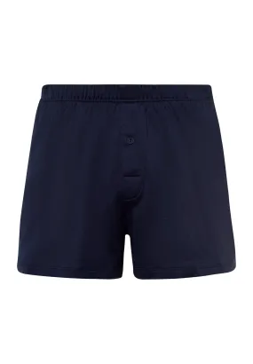 Cotton Sporty Cotton Knit Boxer With Button Fly | Midnight Navy 73505-593