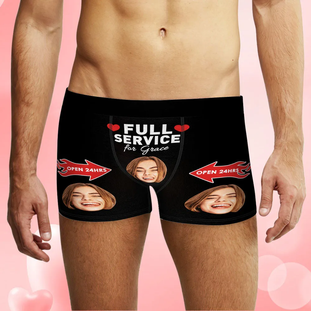 Custom Face Underwear Personalised Name Boxer Briefs and Panties OPEN 24HRS Valentine's Day Gifts for Couple