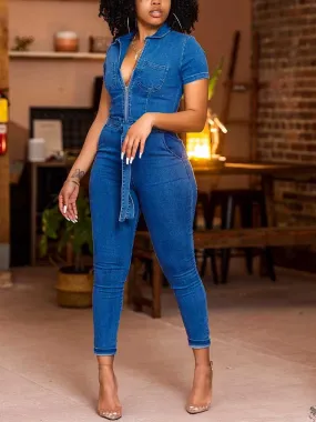 Denim Charming Vest Dress