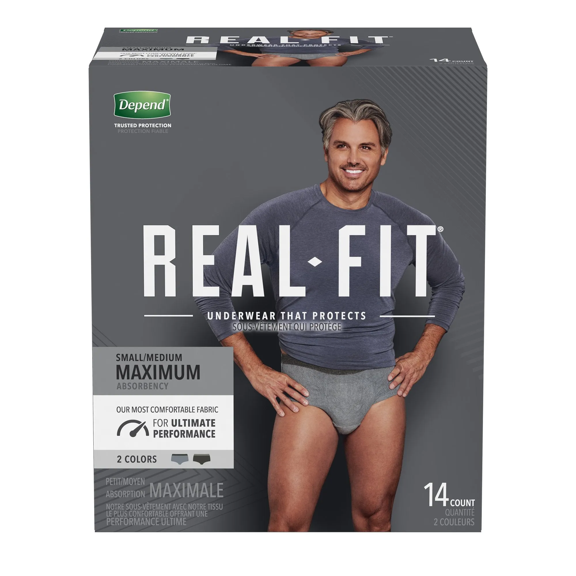 Depend® Real Fit® Maximum Absorbent Underwear, Small / Medium