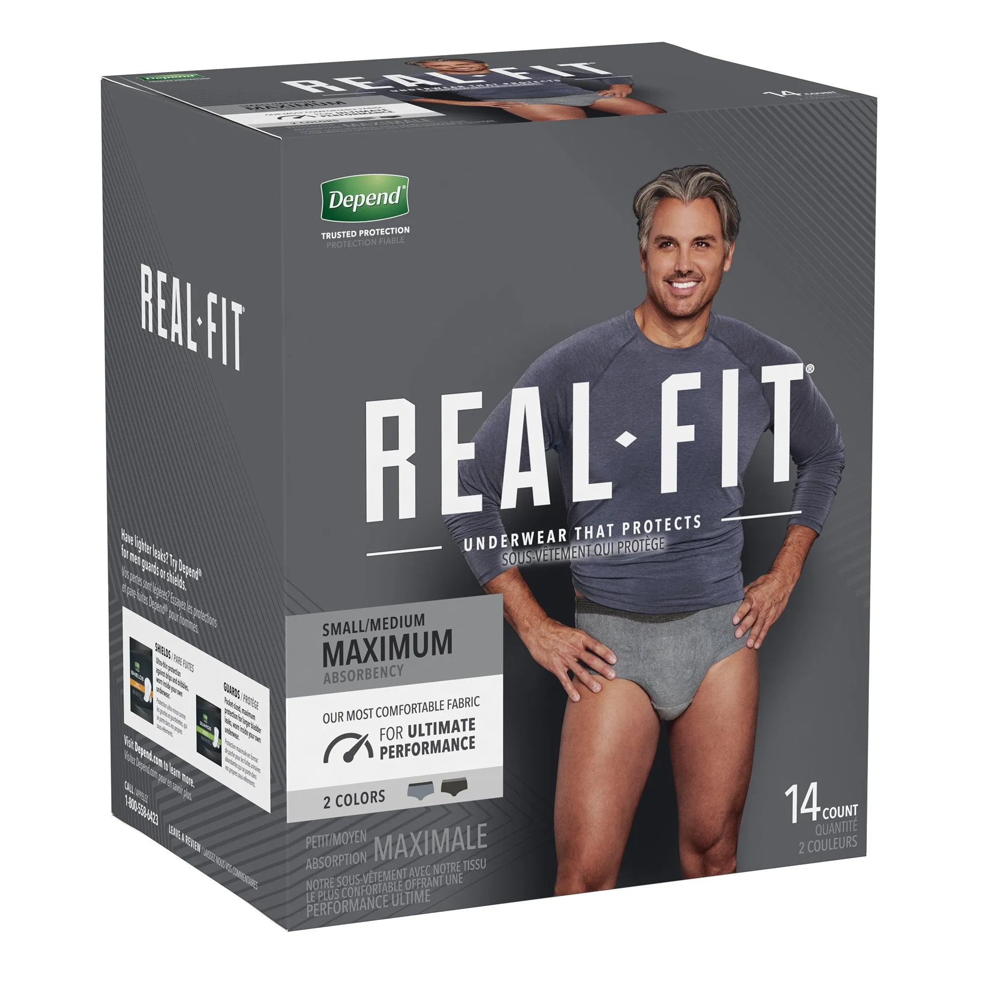 Depend® Real Fit® Maximum Absorbent Underwear, Small / Medium