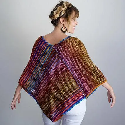 Eyelet Poncho Pattern - Uneek Worsted