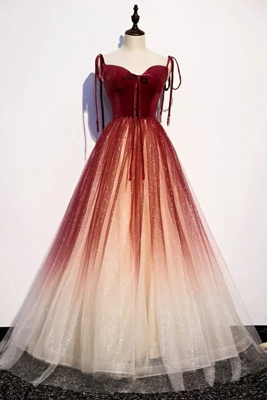 Fairytale Red Gradient Prom Dress