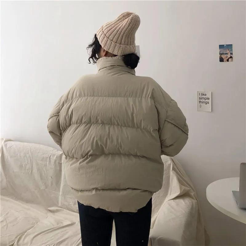 Faux Fur Collar Warm Puff Quilted Outwear Jacket