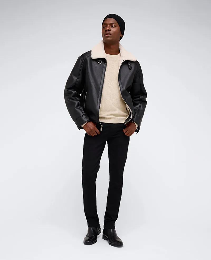 Faux Shearling Moto Jacket