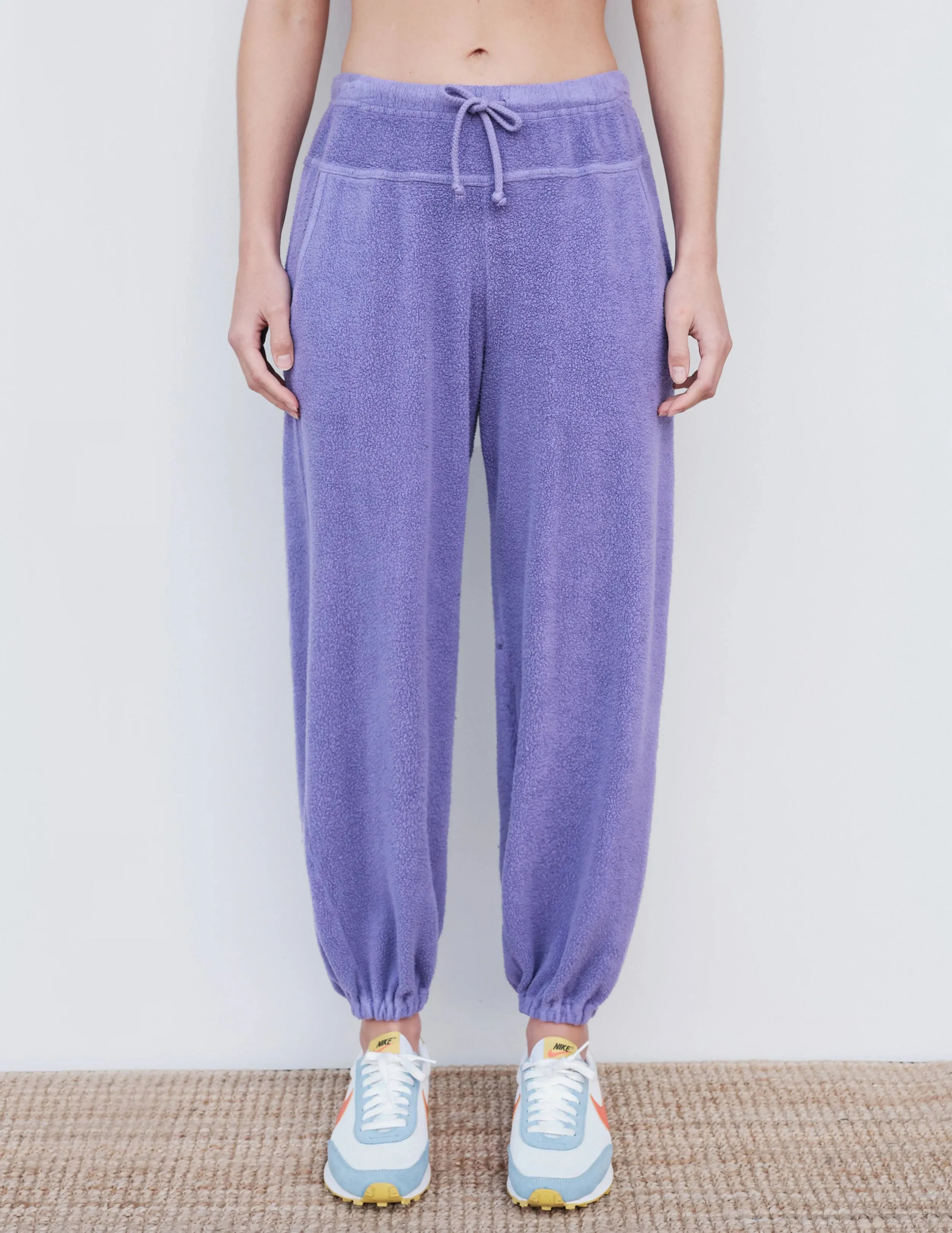 Faux Sherpa Jogger-Amethyst