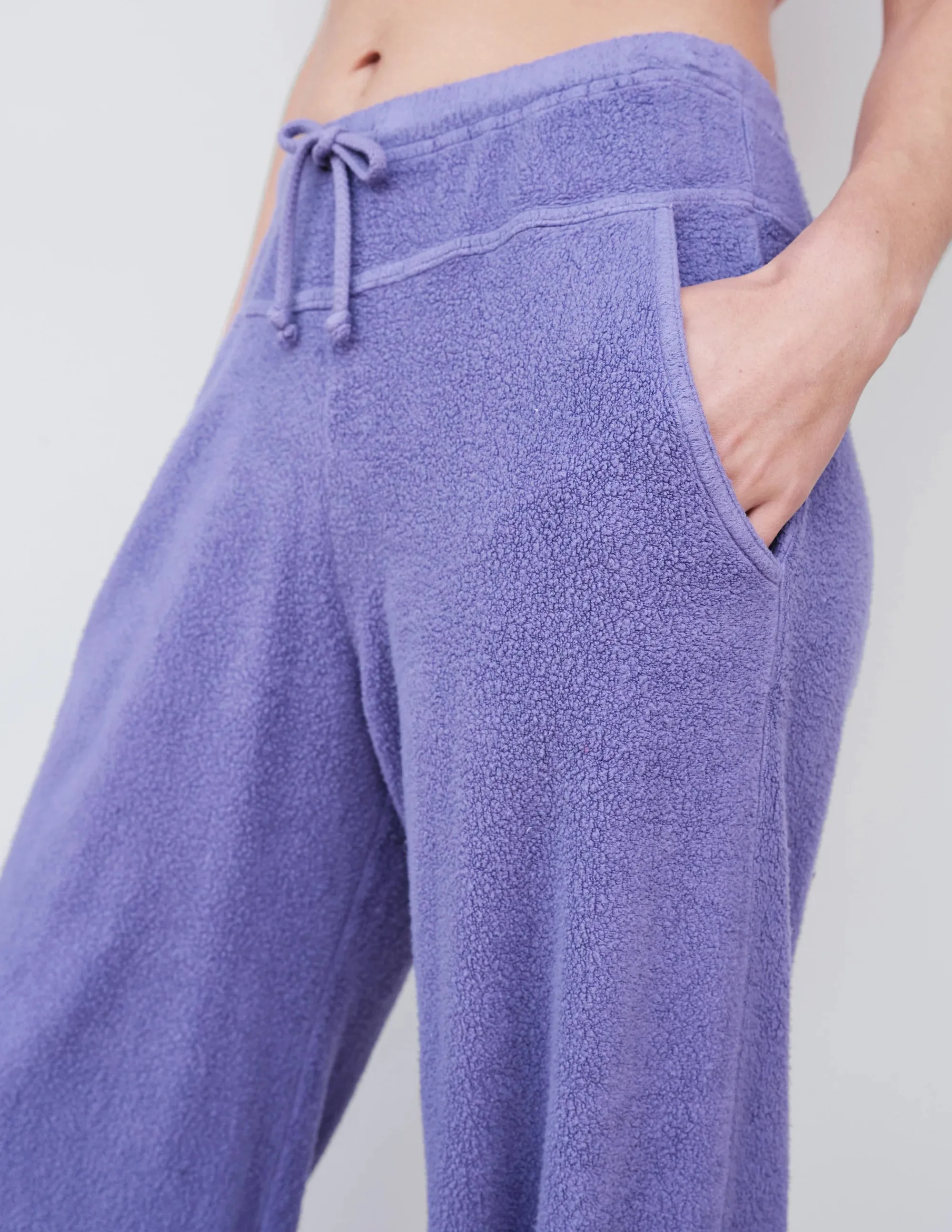 Faux Sherpa Jogger-Amethyst