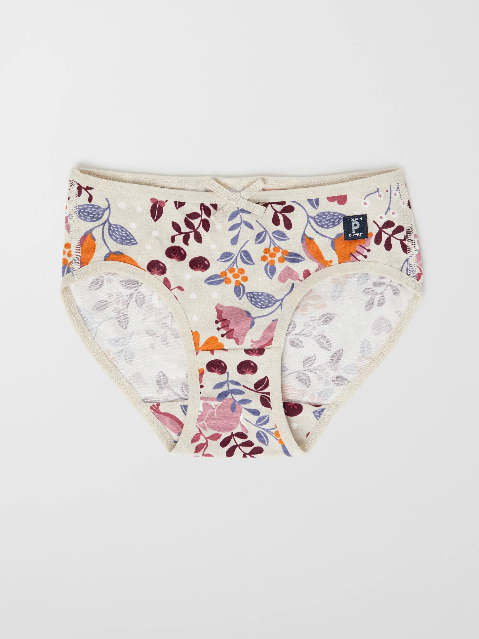 Floral Print Girls Briefs