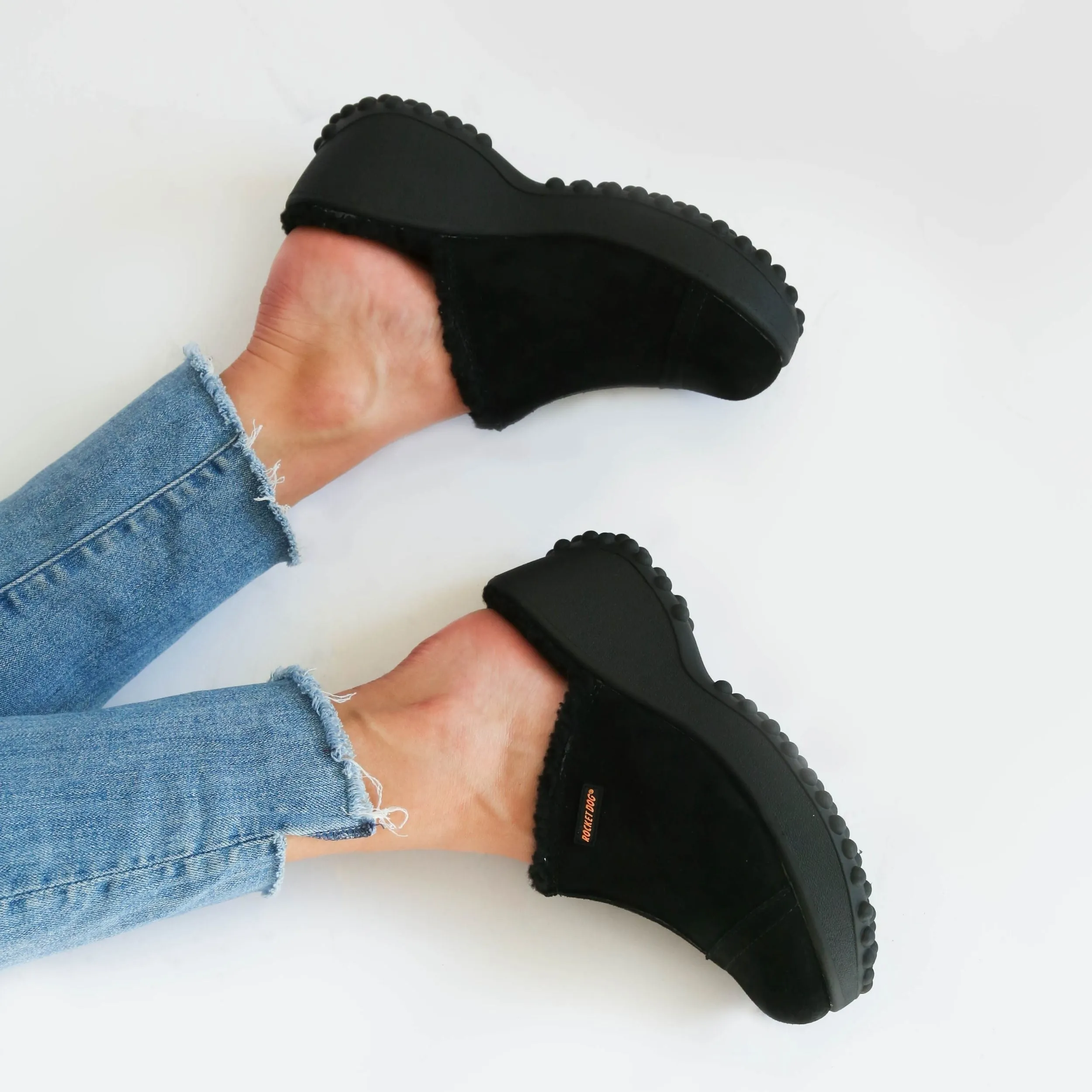 Fran Nubuck Black Clog