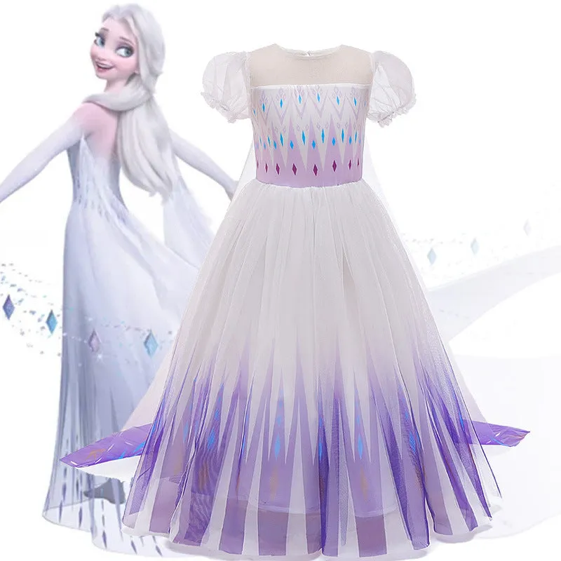 Frozen 2 Children 'S Princess Dress Girls' Dress Children 'S Clothing Princess Elsa Dress Evening Dress Gauze Dress