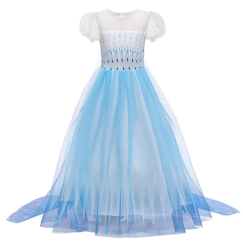 Frozen 2 Children 'S Princess Dress Girls' Dress Children 'S Clothing Princess Elsa Dress Evening Dress Gauze Dress