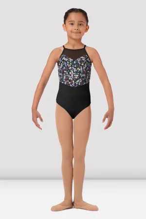 Girls Ditsy Floral Halterneck Leotard (M1241C)