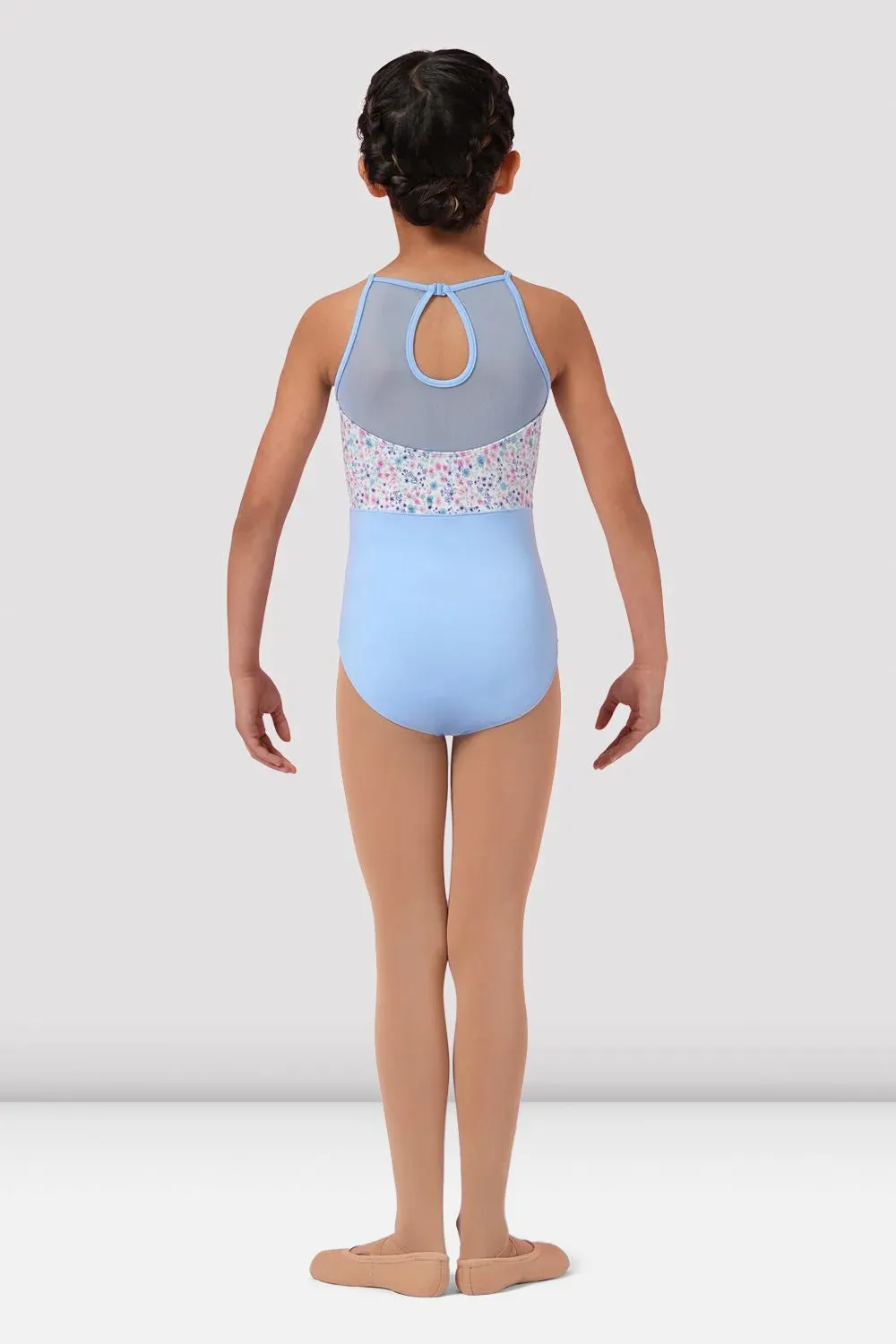 Girls Ditsy Floral Halterneck Leotard (M1241C)