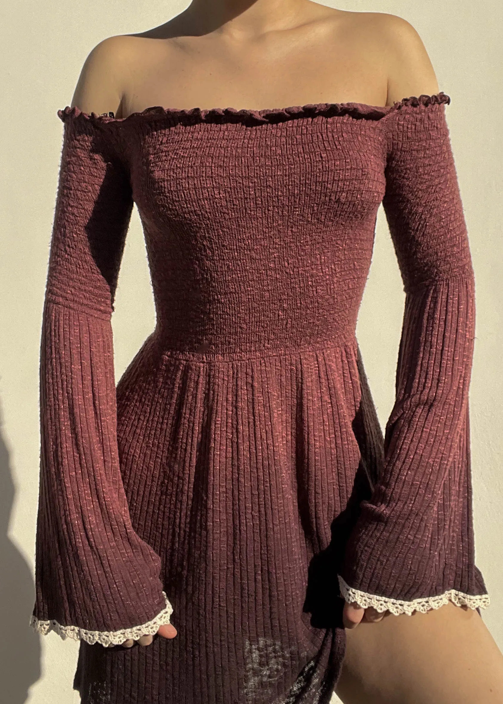 Gradient Burgundy Mini Dress (S)