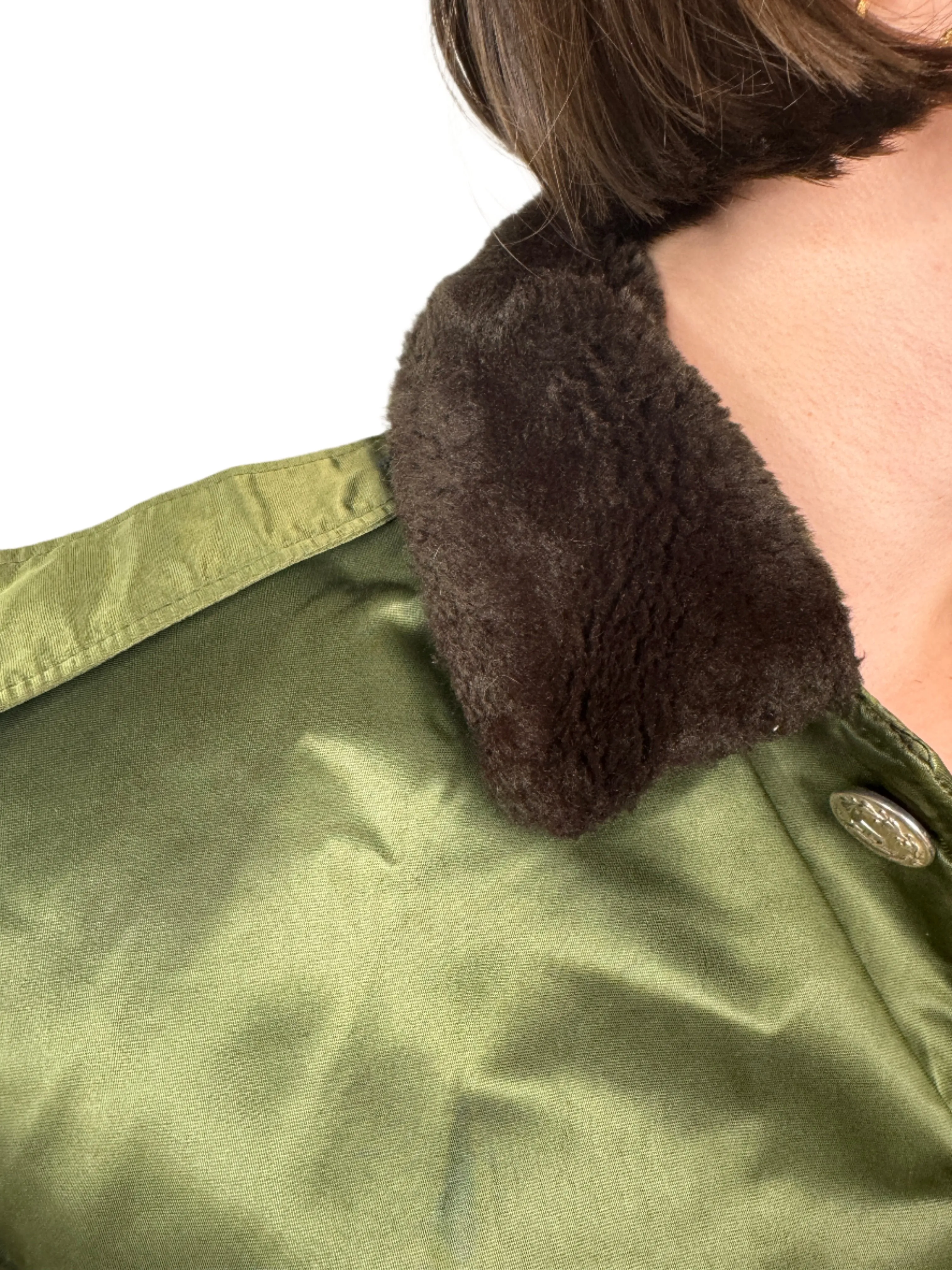 Green Bomber w/ Fur Collar 1960s