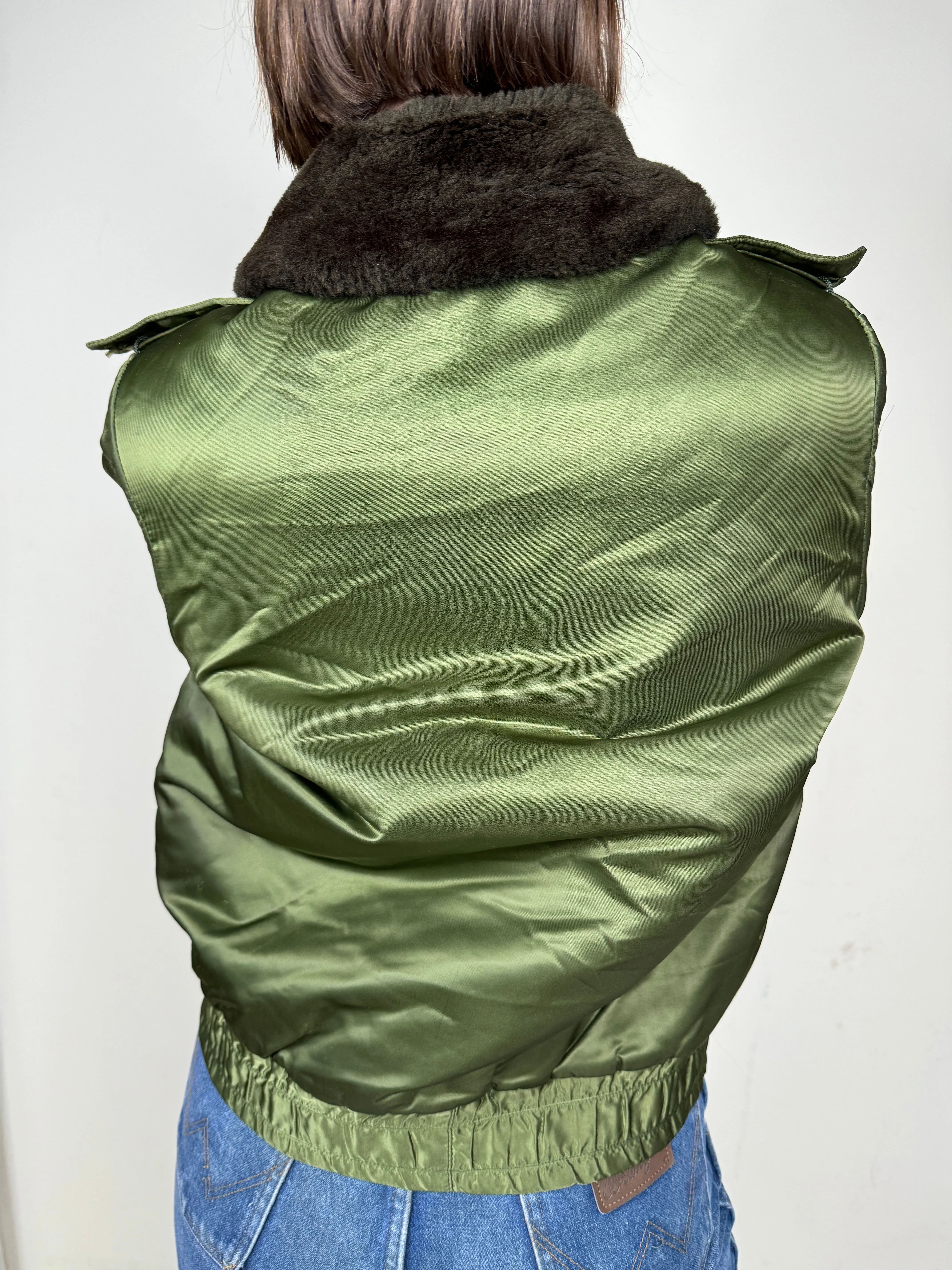 Green Bomber w/ Fur Collar 1960s