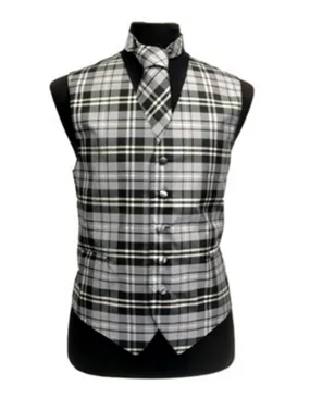 Grey Plaid Vest Set