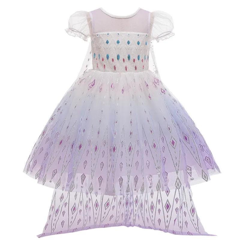 Halloween Girls' Children's Dress Princess Elsa Dress Frozen Princess Dress