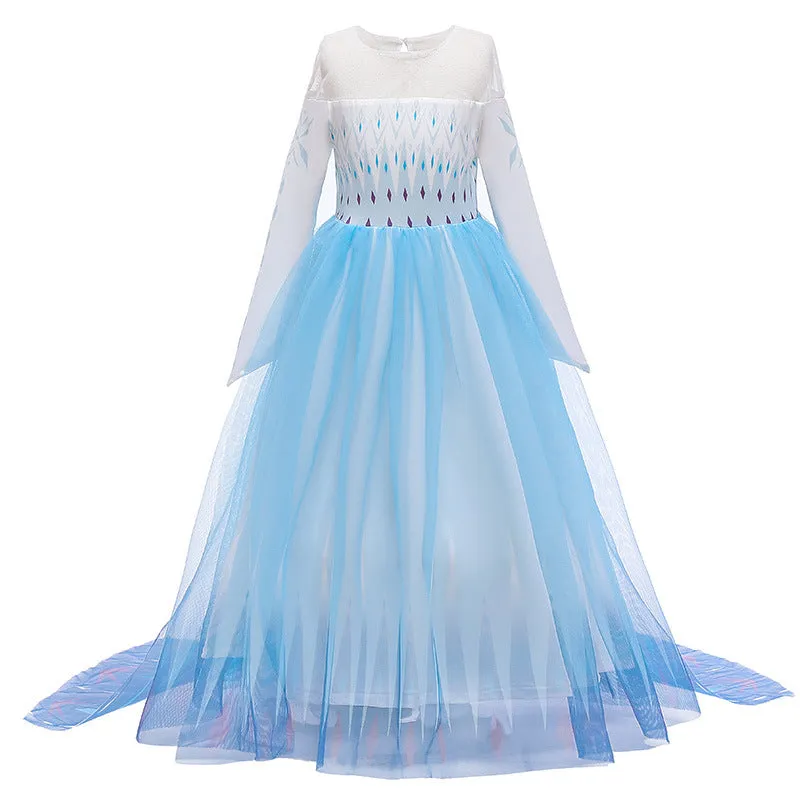 Halloween Girls' Children's Dress Princess Elsa Dress Frozen Princess Dress