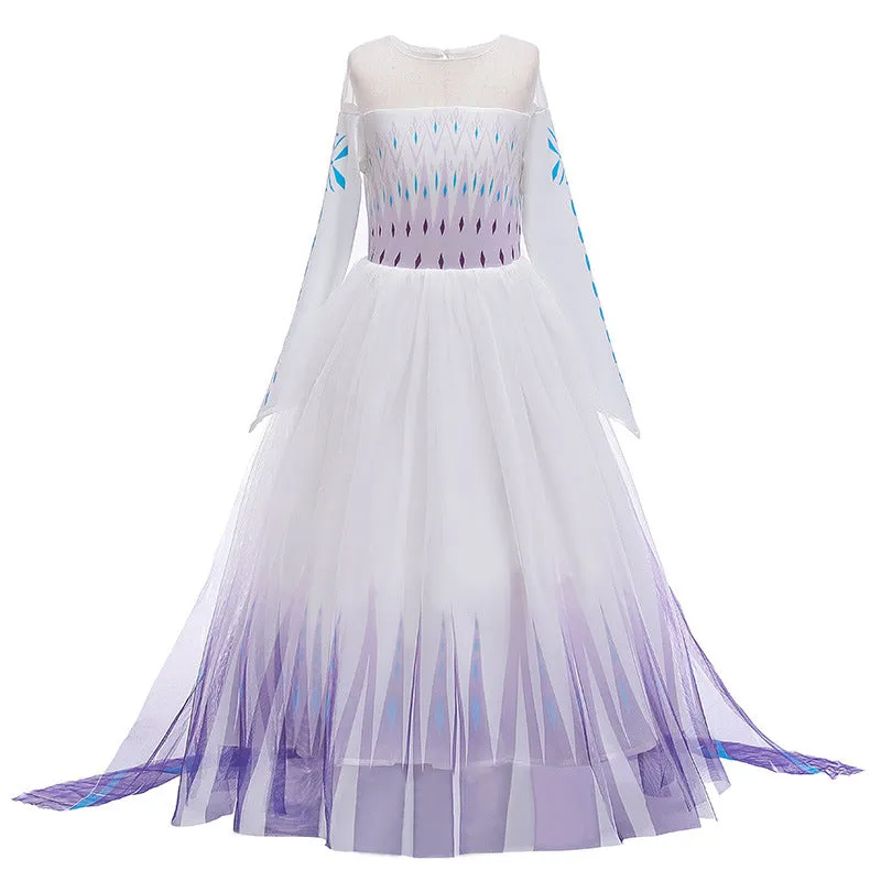 Halloween Girls' Children's Dress Princess Elsa Dress Frozen Princess Dress